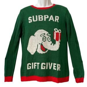 Norther Pole SUB PAR GIFT GIVER Ugly Christmas Sweater Size Small
